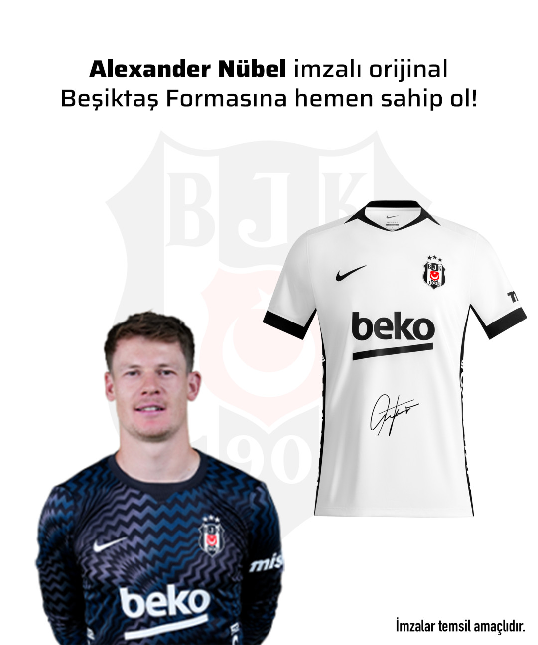 Alexander Nübel Islak İmzalı Forması 26-27 Sezon