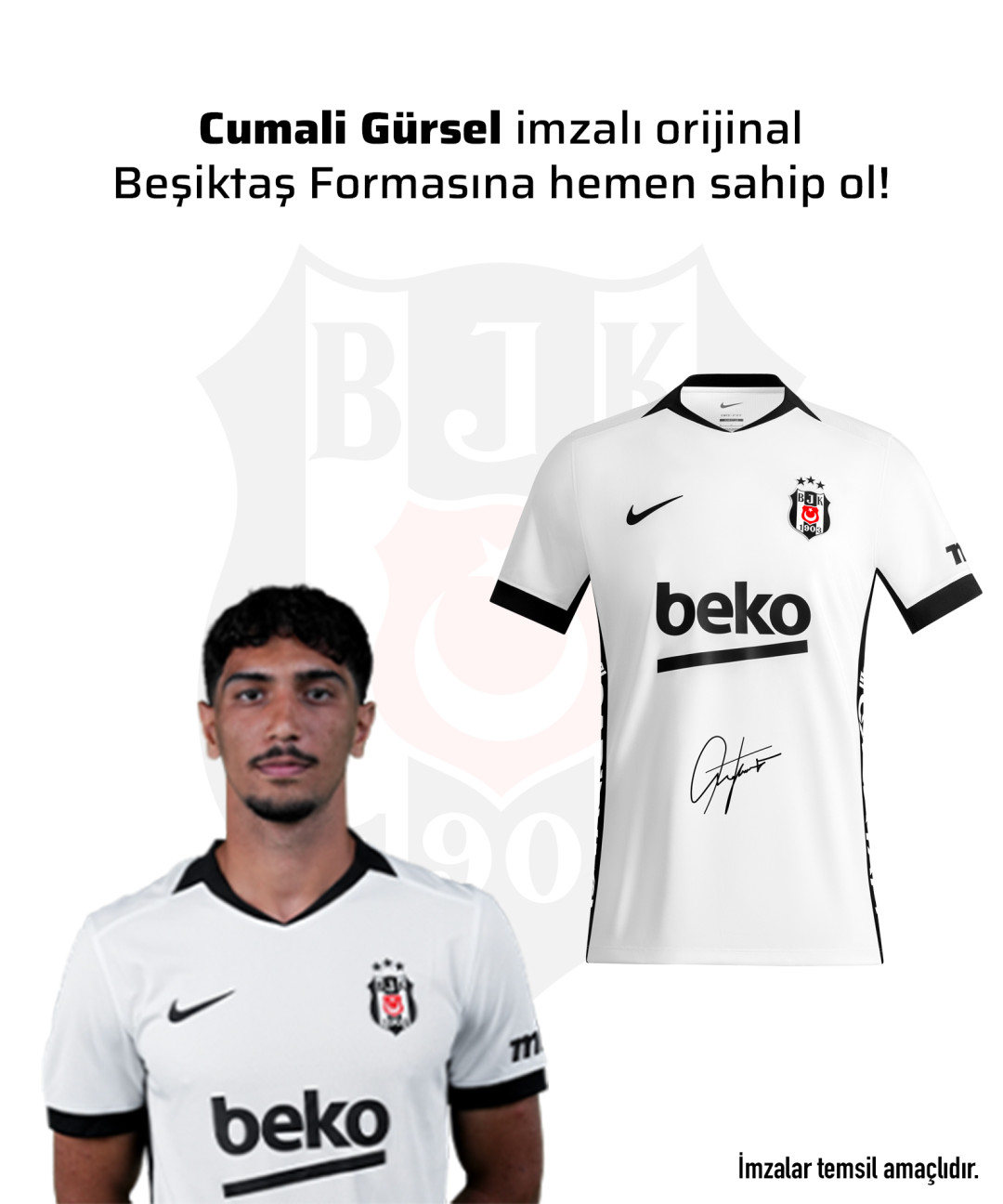 Cumali Gürsel Islak İmzalı Forması 26-27 Sezon Cumali Gürsel Islak İmzalı Forması 26-27 Sezon