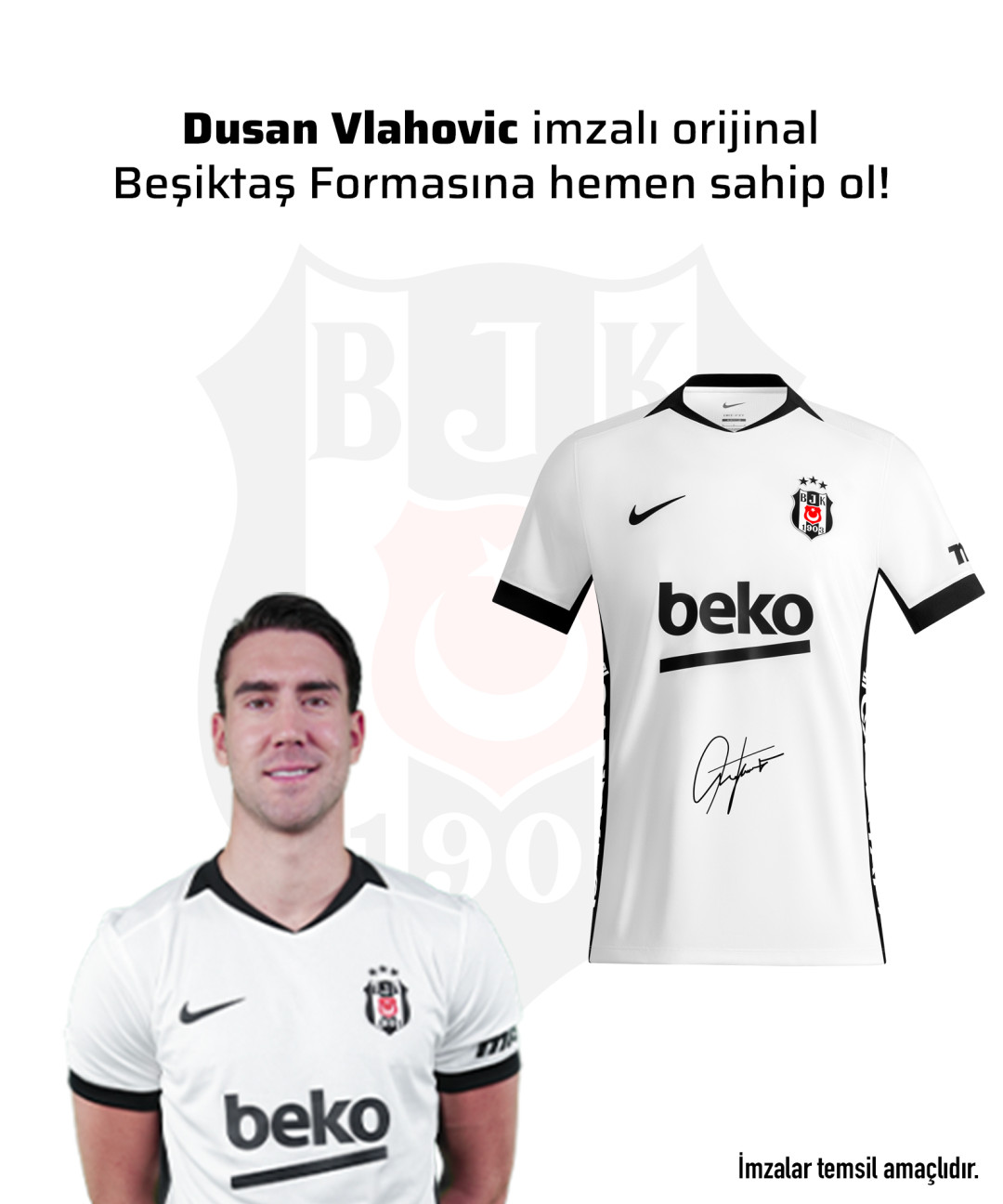 Dusan Vlahovic Islak İmzalı Forması 26-27 Sezon Dusan Vlahovic Islak İmzalı Forması 26-27 Sezon