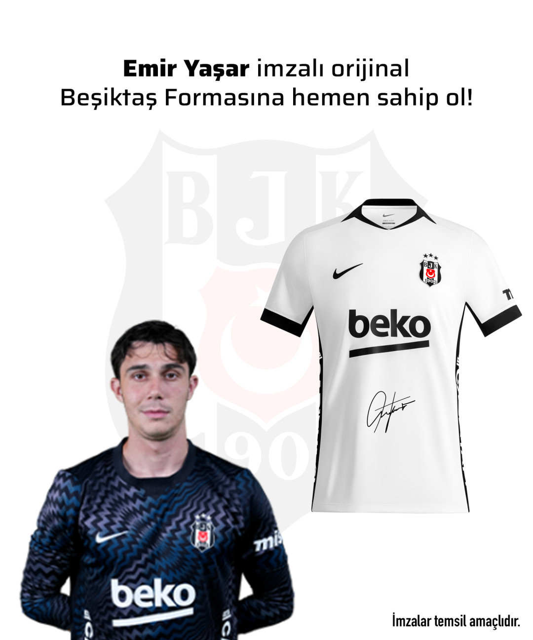 Emir Yaþar Islak İmzalı Forması 26-27 Sezon Emir Yaþar Islak İmzalı Forması 26-27 Sezon