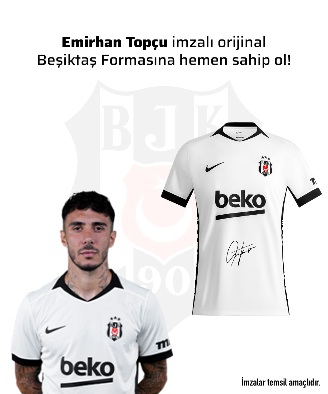 Emirhan Topçu Islak İmzalı Forması 26-27 Sezon Emirhan Topçu Islak İmzalı Forması 26-27 Sezon