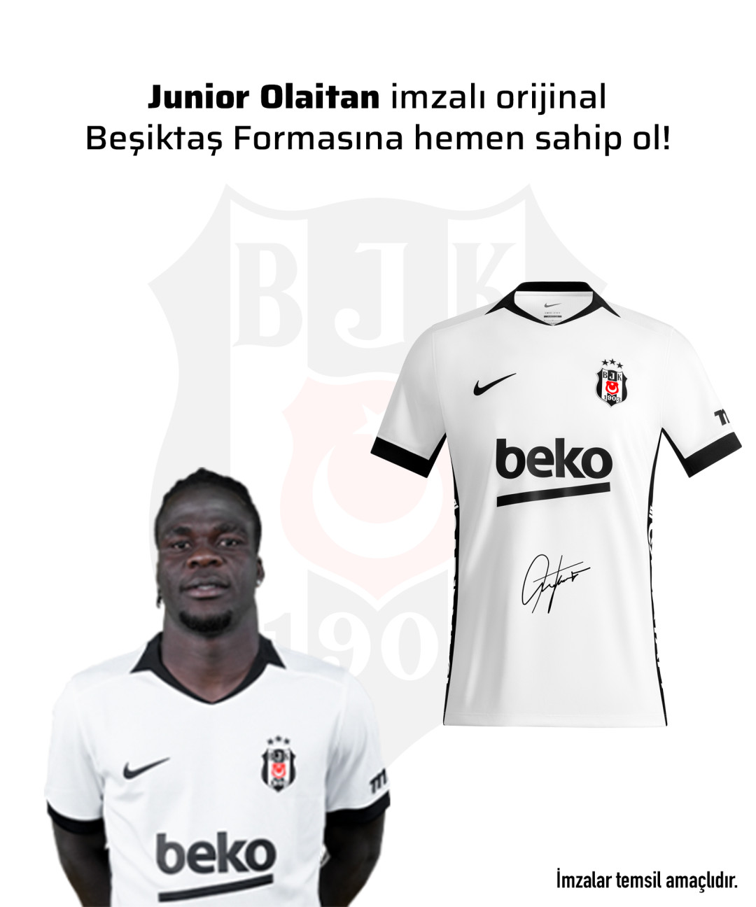 Junior Olaitan Islak İmzalı Forması 26-27 Sezon Junior Olaitan Islak İmzalı Forması 26-27 Sezon