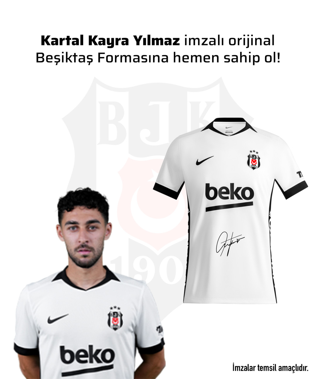Kartal Kayra Yılmaz Islak İmzalı Forması 26-27 Sezon Kartal Kayra Yılmaz Islak İmzalı Forması 26-27 Sezon