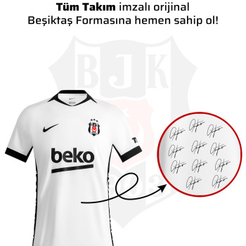Tüm Takım (11 Futbolcu) İmzalı Beşiktaş Forması 26-27 Sezon