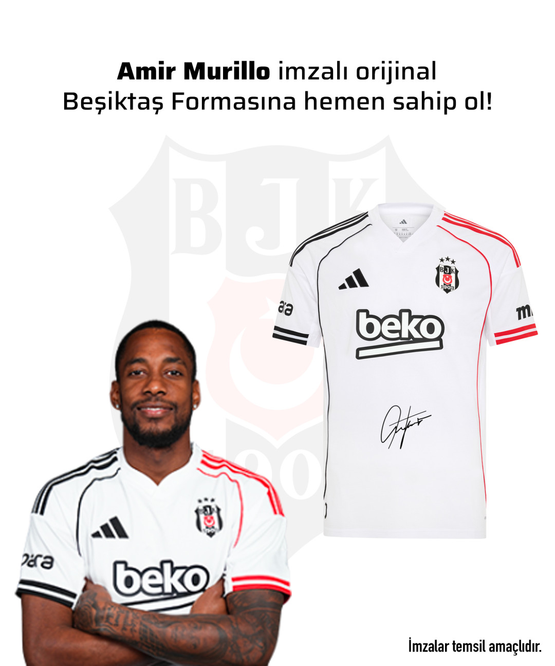 Amir Murillo Islak İmzalı Forması 25-26 Sezon