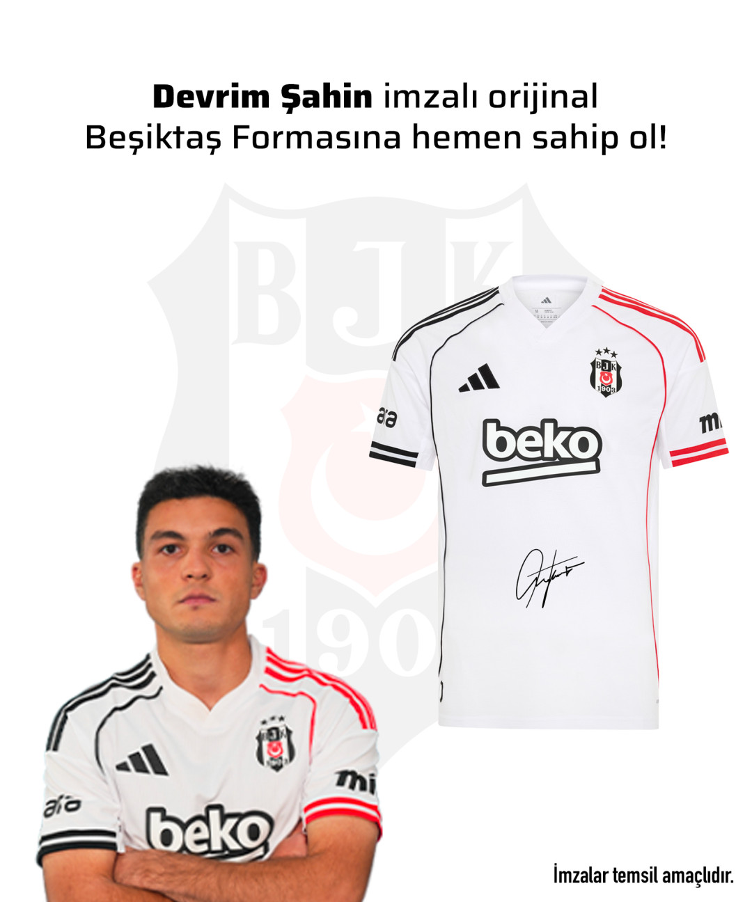 Devrim Şahin Islak İmzalı Forması 25-26 Sezon