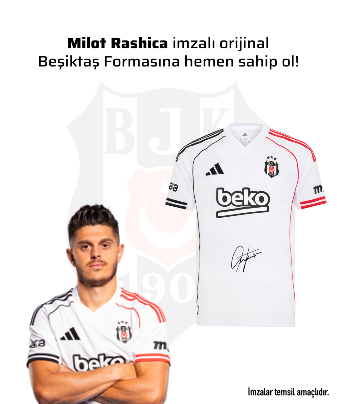 Milot Rashica Islak İmzalı Forması 25-26 Sezon Milot Rashica Islak İmzalı Forması 25-26 Sezon