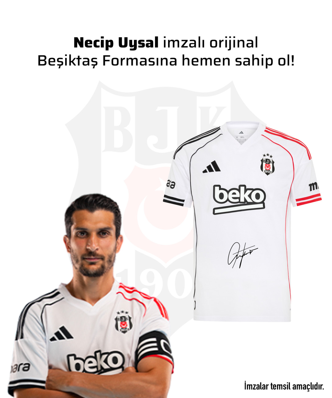 Necip Uysal Islak İmzalı Forması 25-26 Sezon Necip Uysal Islak İmzalı Forması 25-26 Sezon
