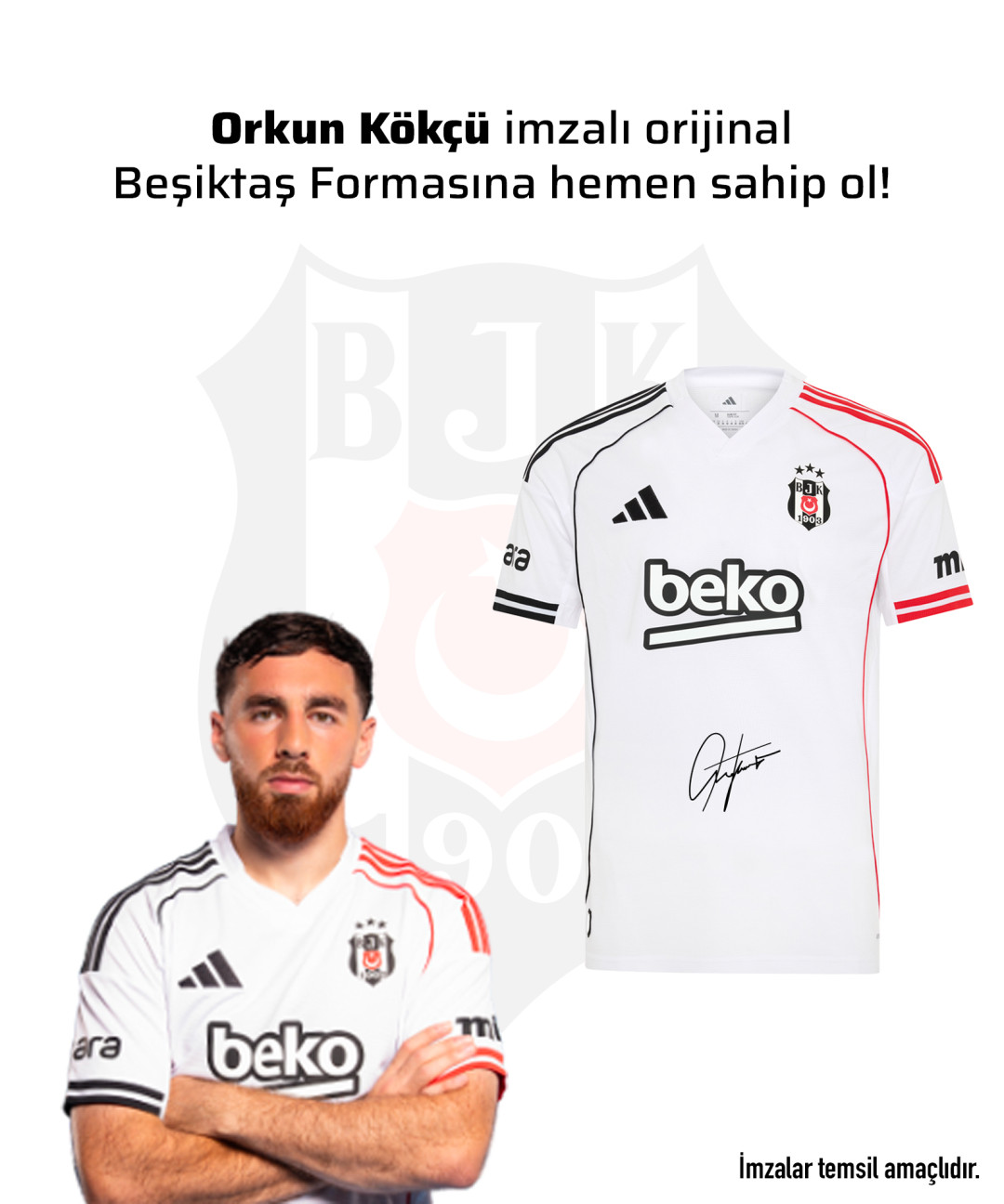 Orkun Kökçü Islak İmzalı Forması 25-26 Orkun Kökçü Islak İmzalı Forması 25-26