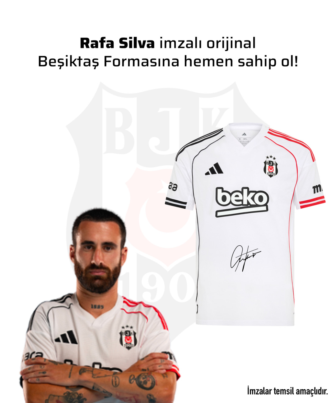 Rafa Silva Islak İmzalı Forması 25-26 Sezon