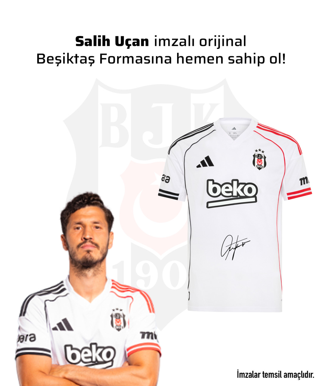 Salih Uçan Islak İmzalı Forması 25-26 Sezon Salih Uçan Islak İmzalı Forması 25-26 Sezon