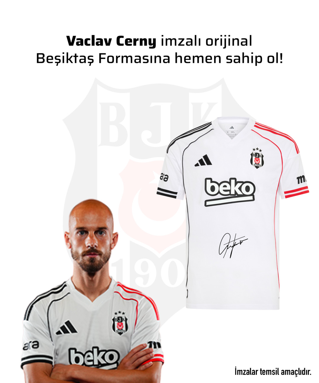 Vaclav Cerny Islak İmzalı Forması 25-26 Sezon Vaclav Cerny Islak İmzalı Forması 25-26 Sezon