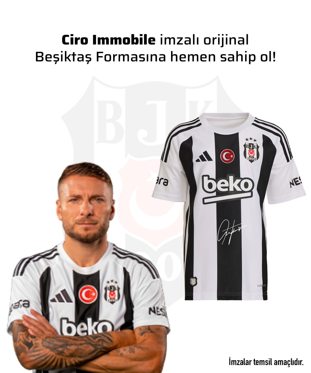 Ciro Immobile Islak İmzalı Forması