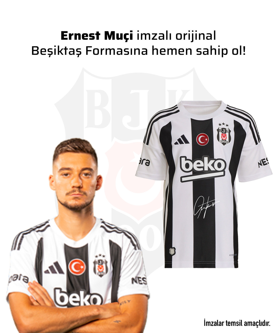 Ernest Muçi Islak İmzalı Forması