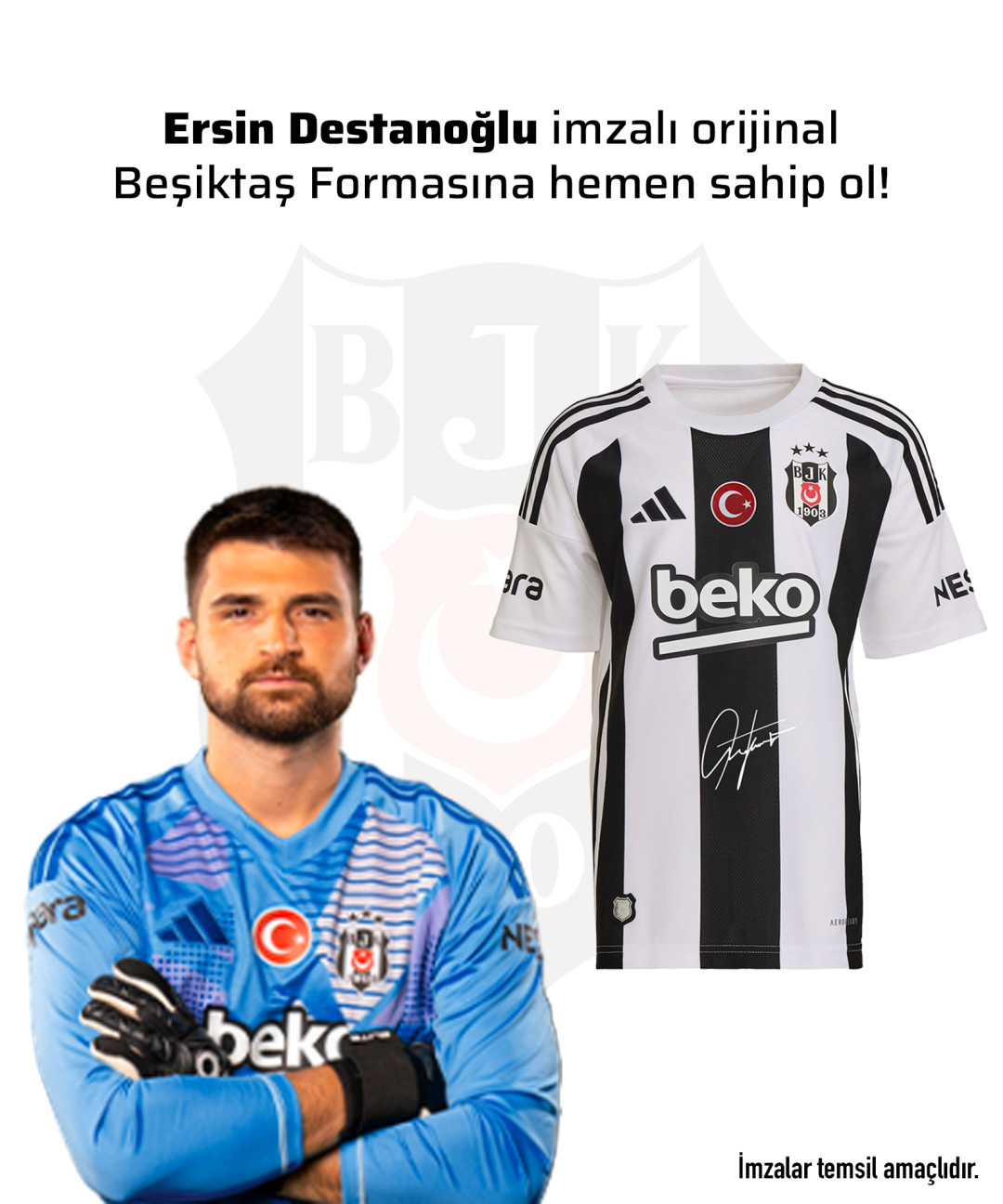 Ersin Destanoğlu Islak İmzalı Forması