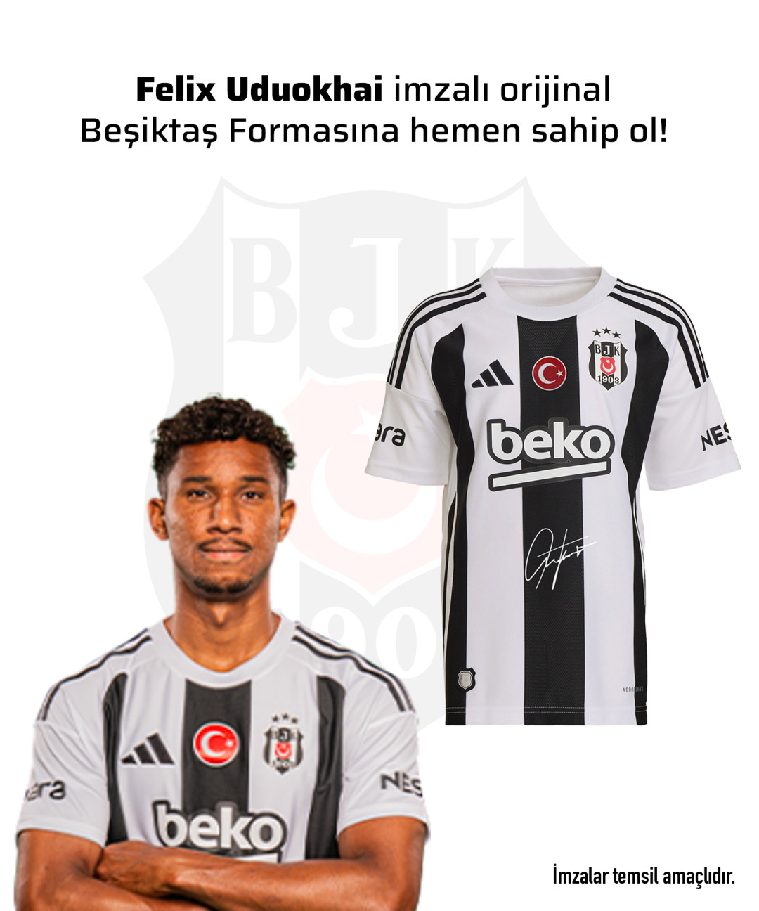 Felix Uduokhai Islak İmzalı Forması