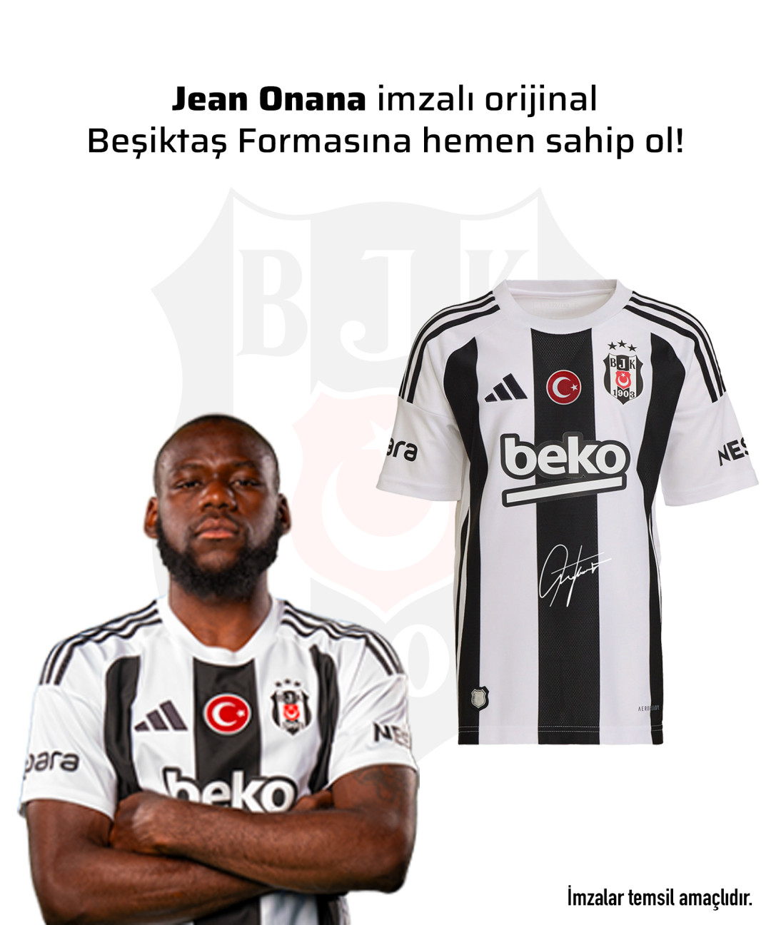 Jean Onana Islak İmzalı Forması