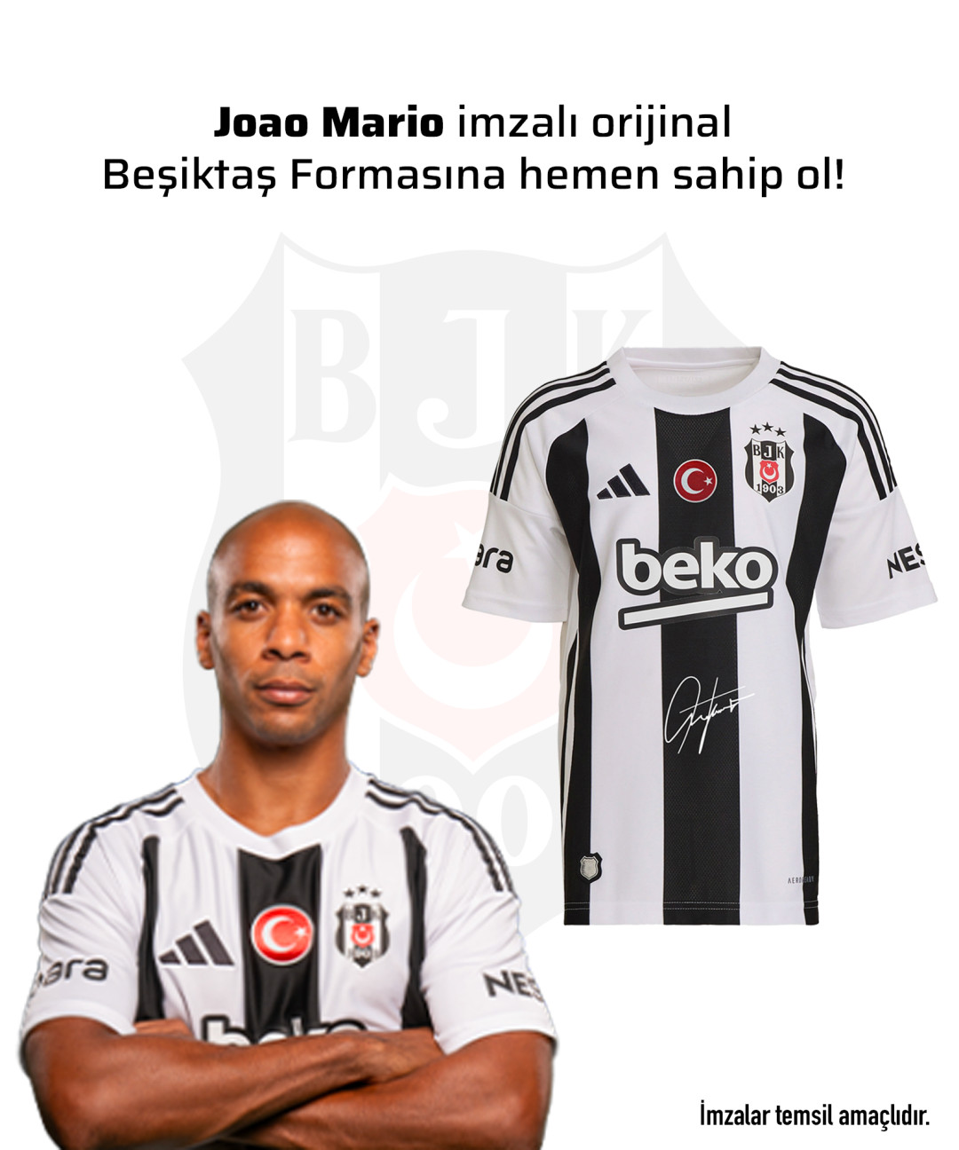 Joao Mario Islak İmzalı Forması