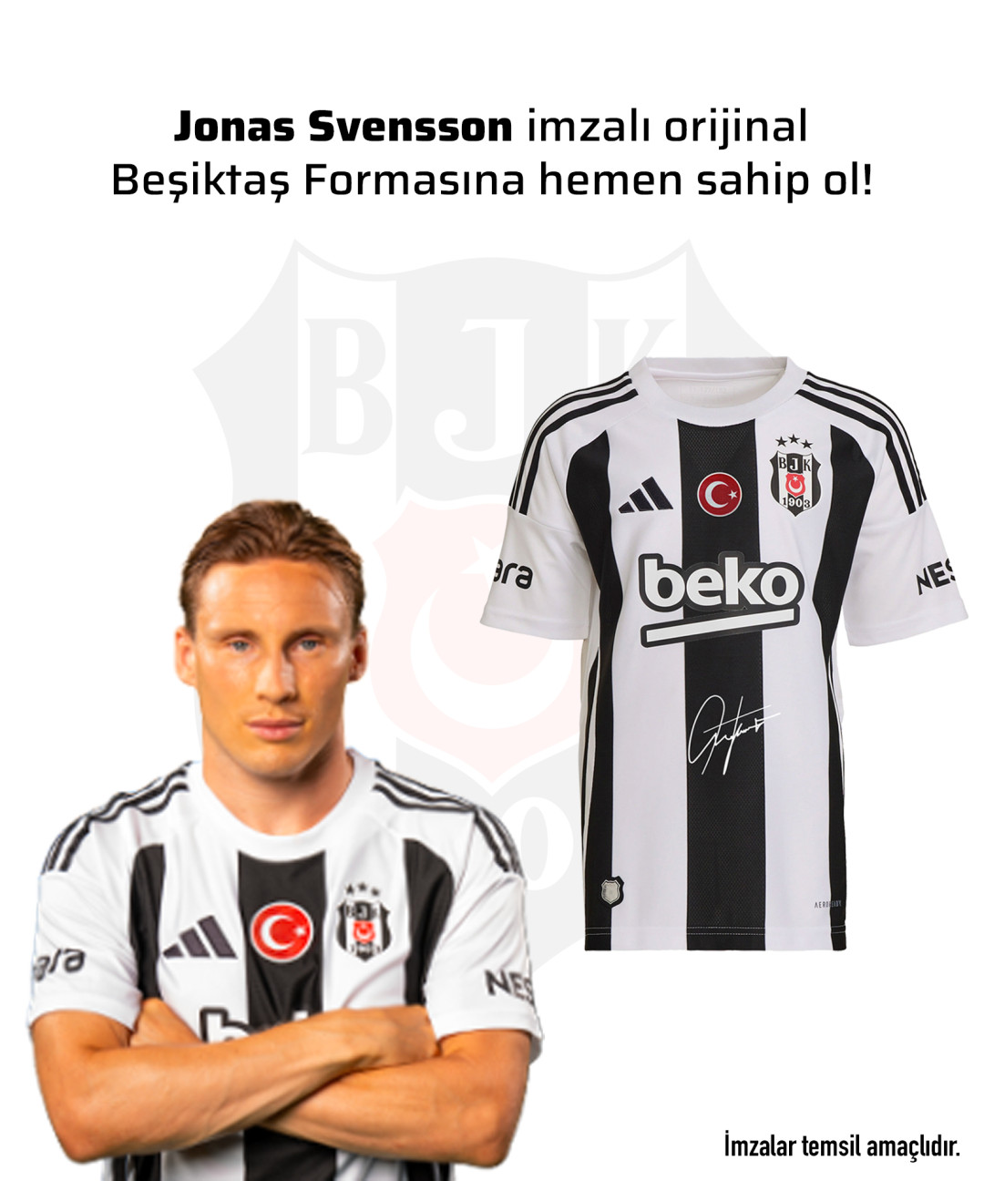 Jonas Svensson Islak İmzalı Forması