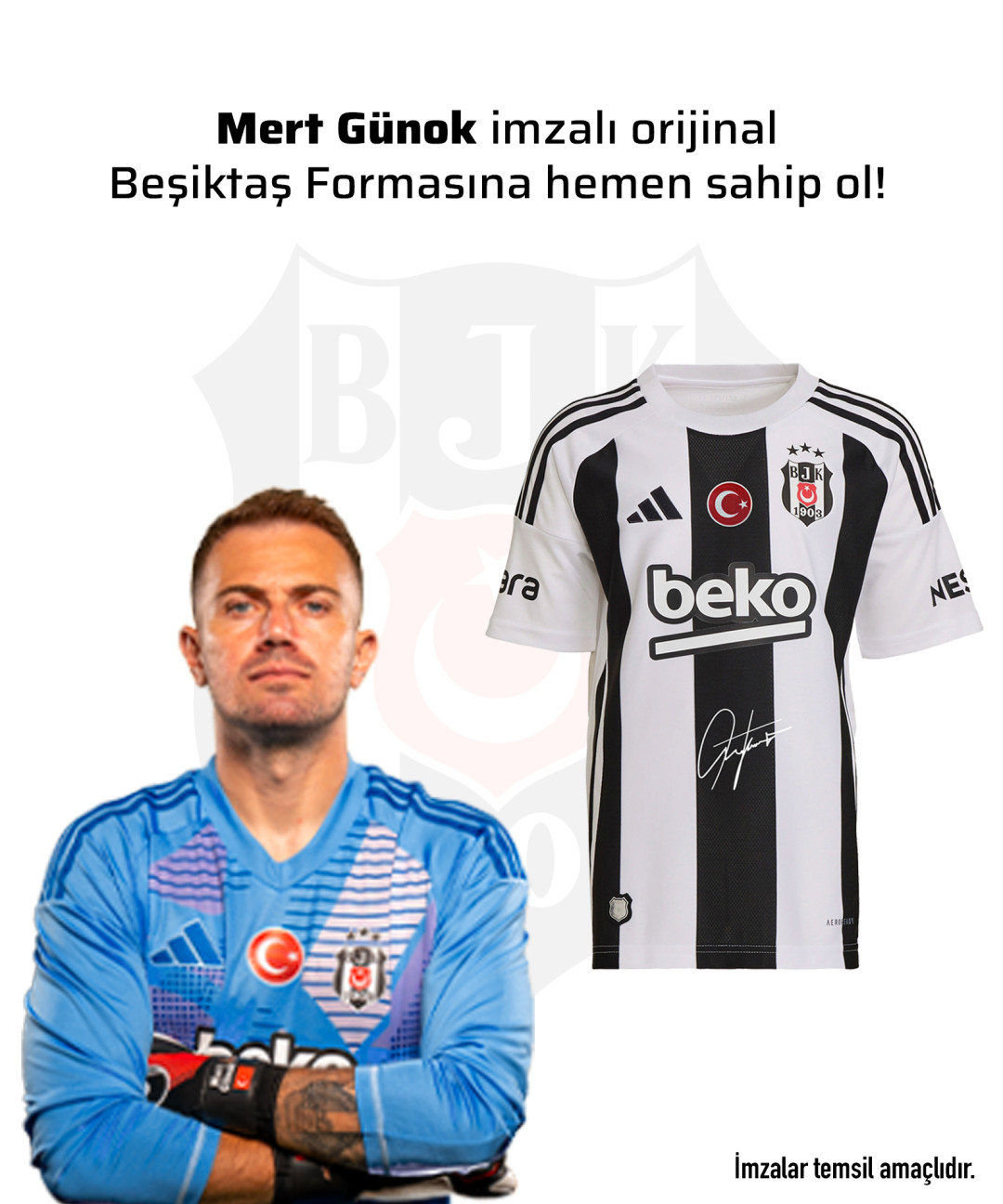 Mert Günok Islak İmzalı Forması