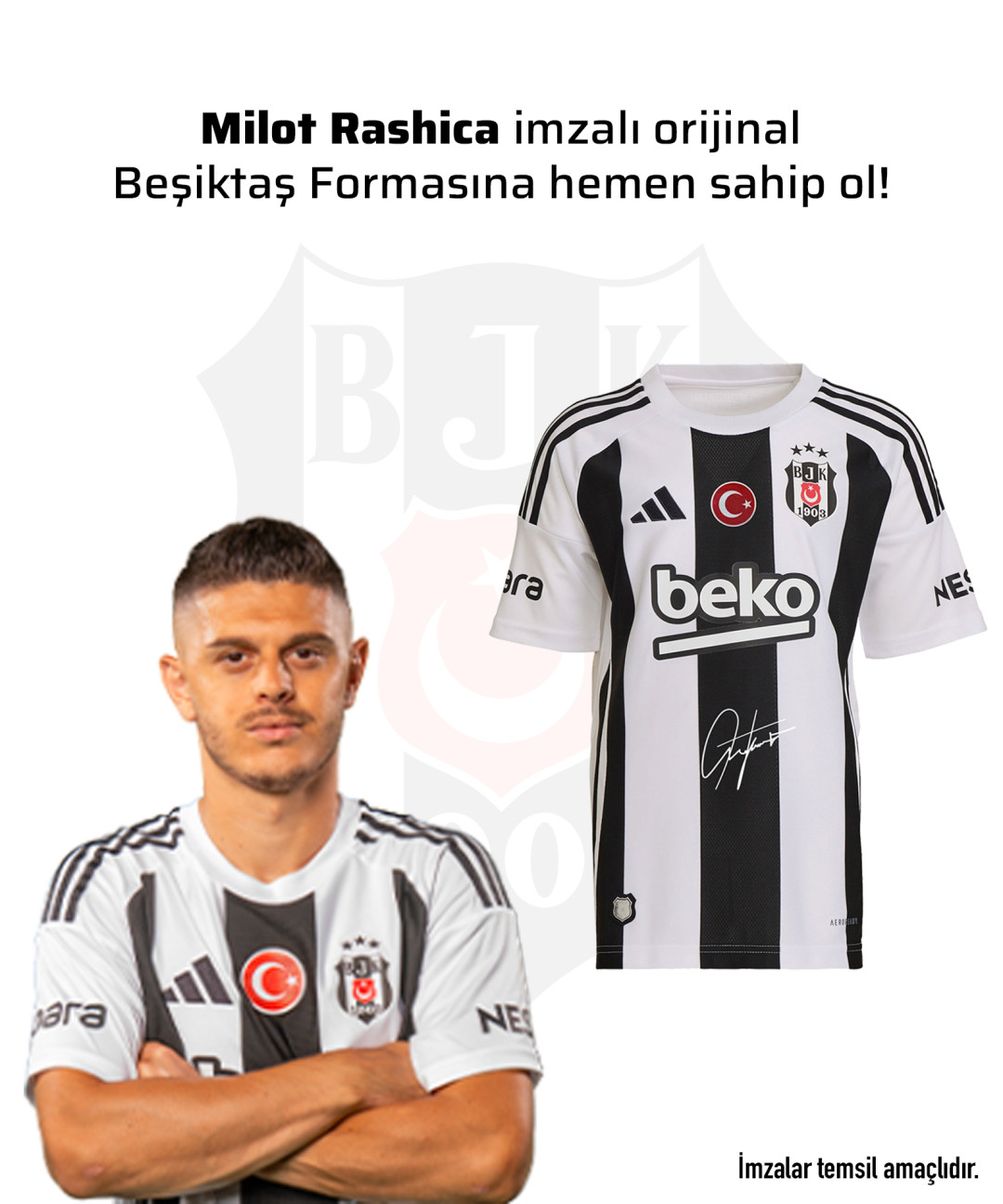 Milot Rashica Islak İmzalı Forması