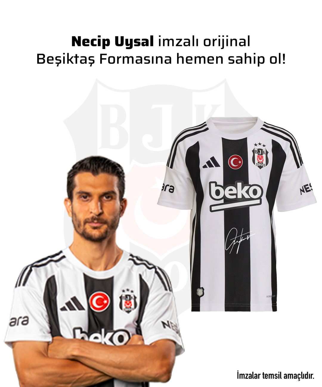 Necip Uysal Islak İmzalı Forması