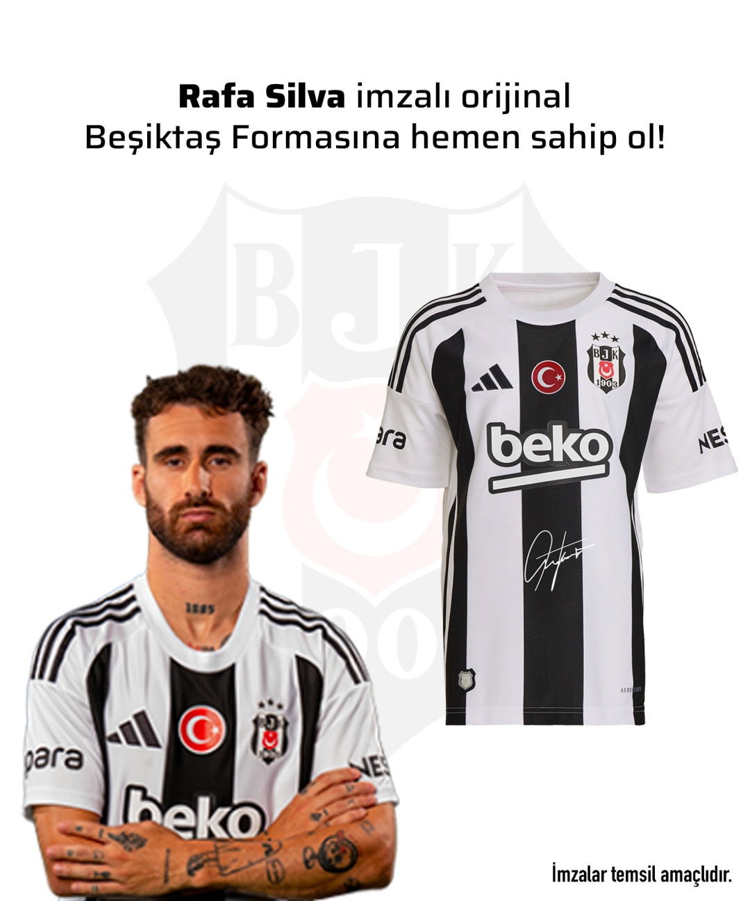 Rafa Silva Islak İmzalı Forması