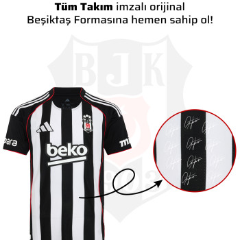 Tüm Takım (11 Futbolcu) İmzalı Beşiktaş Forması 25-26 Sezon
